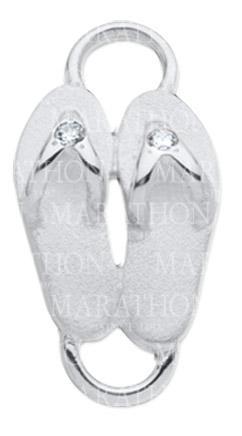 LeStage Flip flops with diamonds clasp