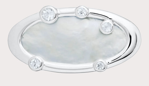 Elegant Oval Mother-of-Pearl Clasp