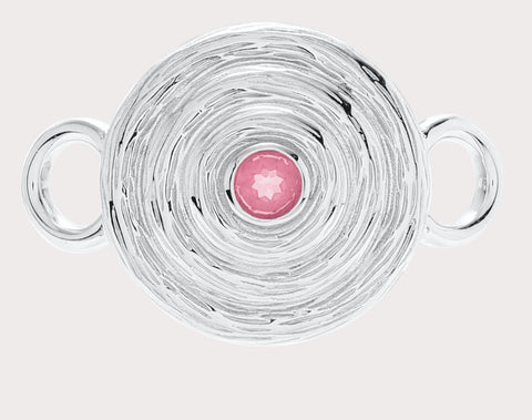 Rustic Spiral Pink Topaz Clasp
