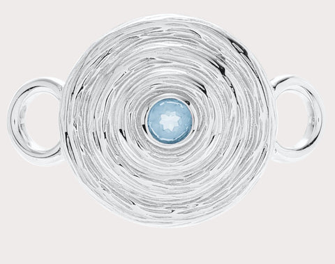 Rustic Spiral Sky Blue Topaz Clasp