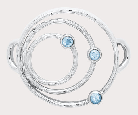 Textured Triple Ring Clasp