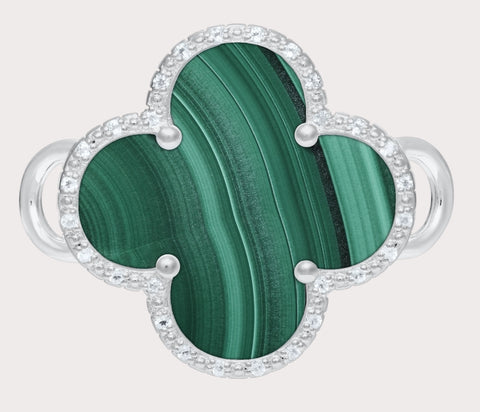 Clover Malachite Clasp