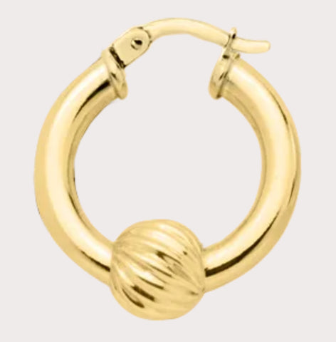 Cape Cod 14KT 20 mm swirl ball single earring