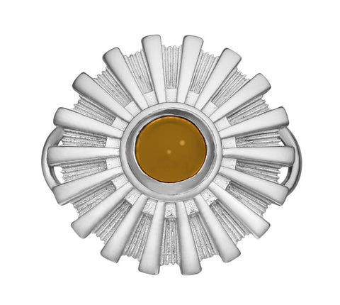 Modern Sun with citrine Clasp