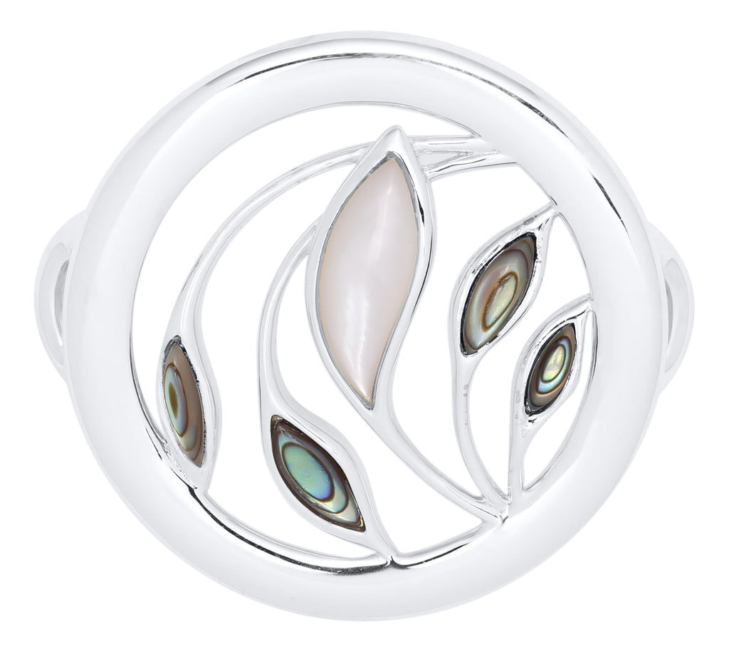 Petals Clasp with Mother-of-Pearl & Abalone
