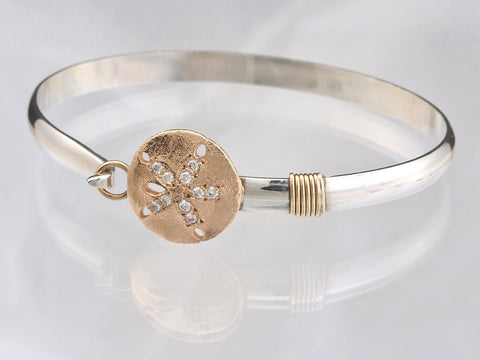 Sand dollar diamond hook bracelet