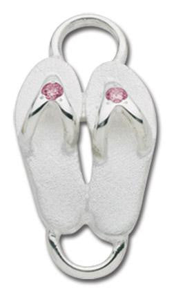 LeStage Flip Flop with Pink CZ Clasp