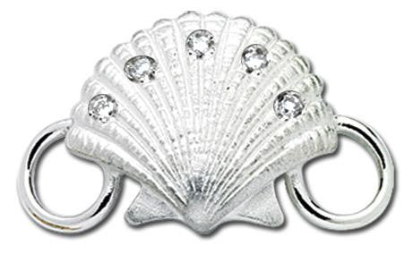 LeStage Scallop with Diamonds Clasp