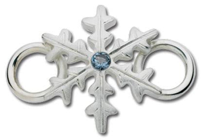LeStage Snowflake with blue zircon Clasp