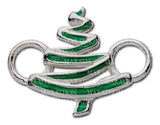 Green Christmas Tree Clasp