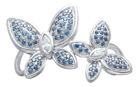 Dotted Blue Butterfly Clasp