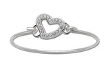 LeStage Open Heart with crystals Clasp
